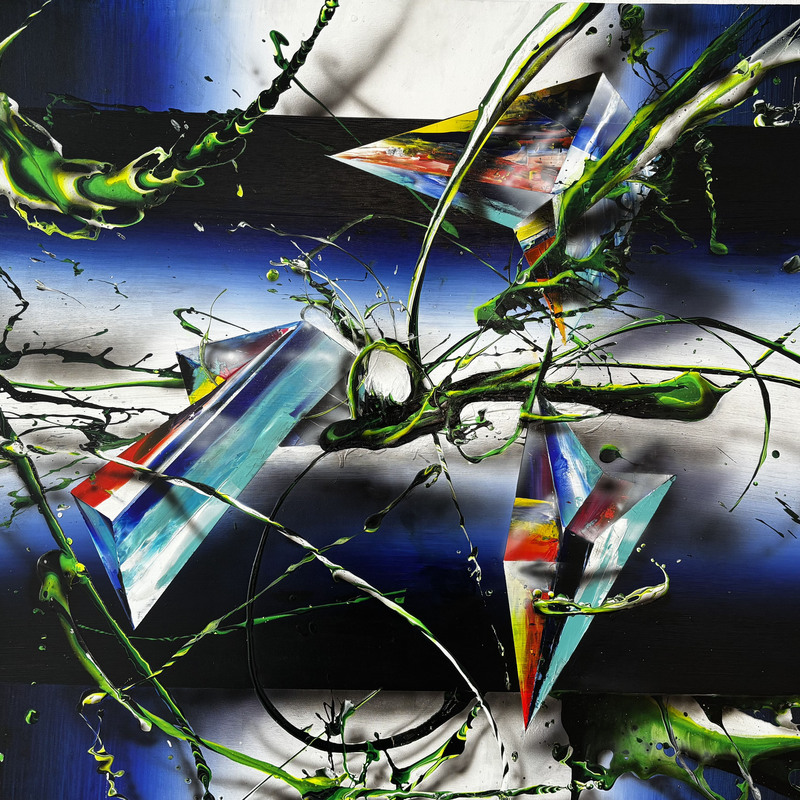 Prismas,
Acrílico sobre lienzo,  
93x120 cm