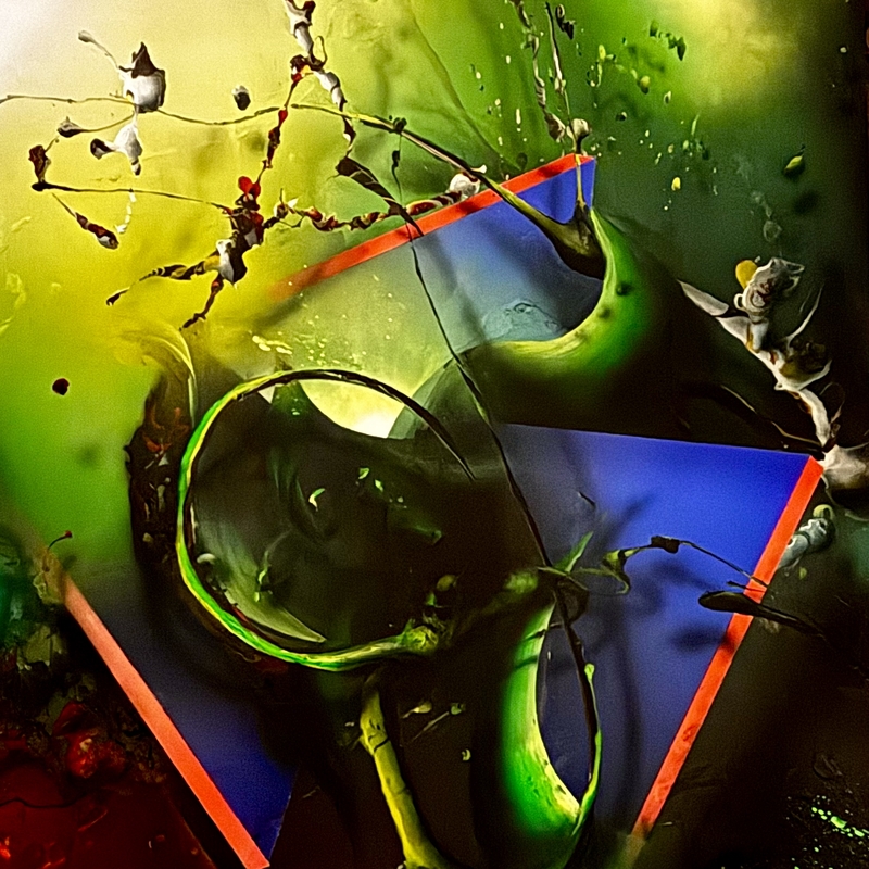 Geometría interrumpida,
acrílico sobre lienzo,
108x92 cm,
